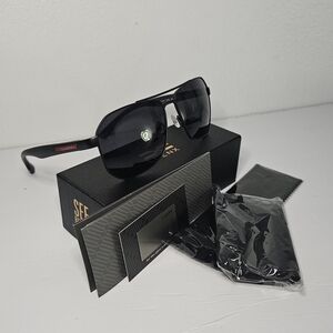 LUENX Sunglasses for Men Square Polarized Polygon Lens - UV 400 Protection with